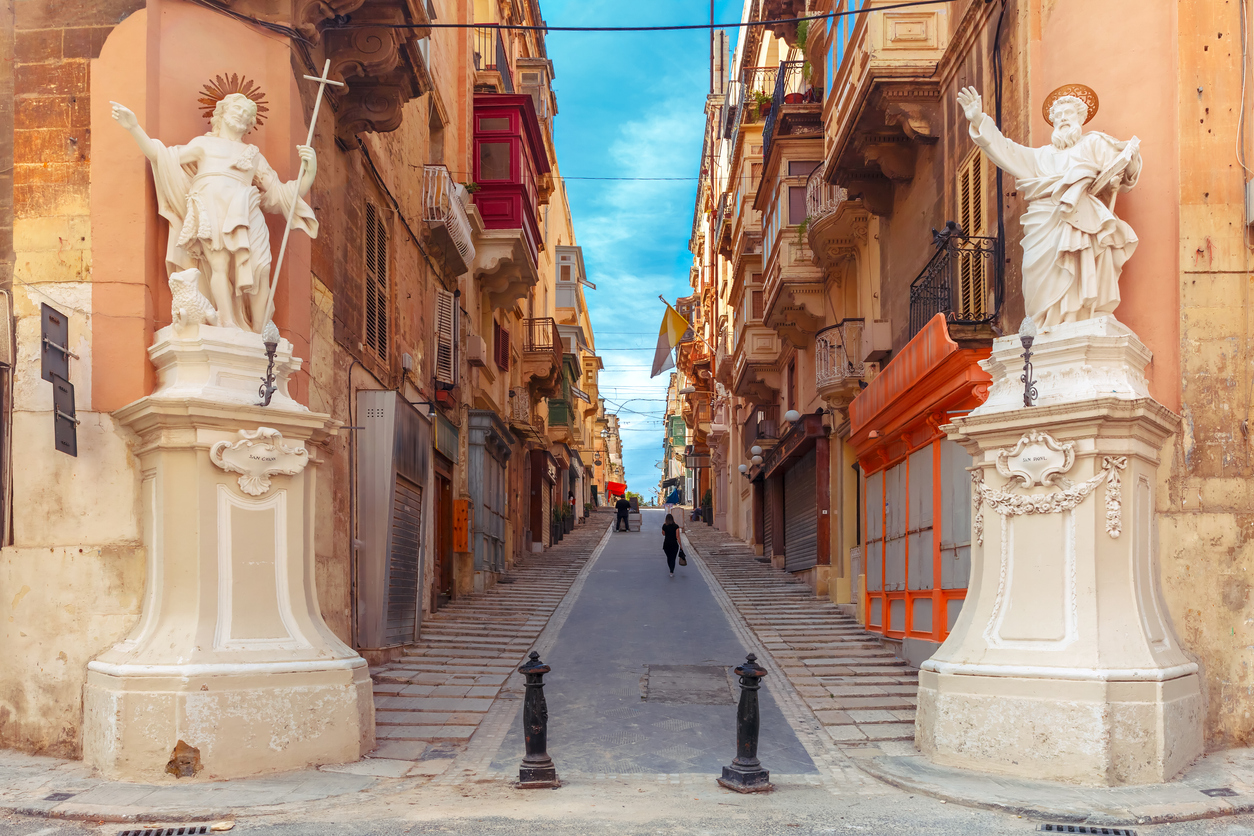 Decorated streets in Valletta