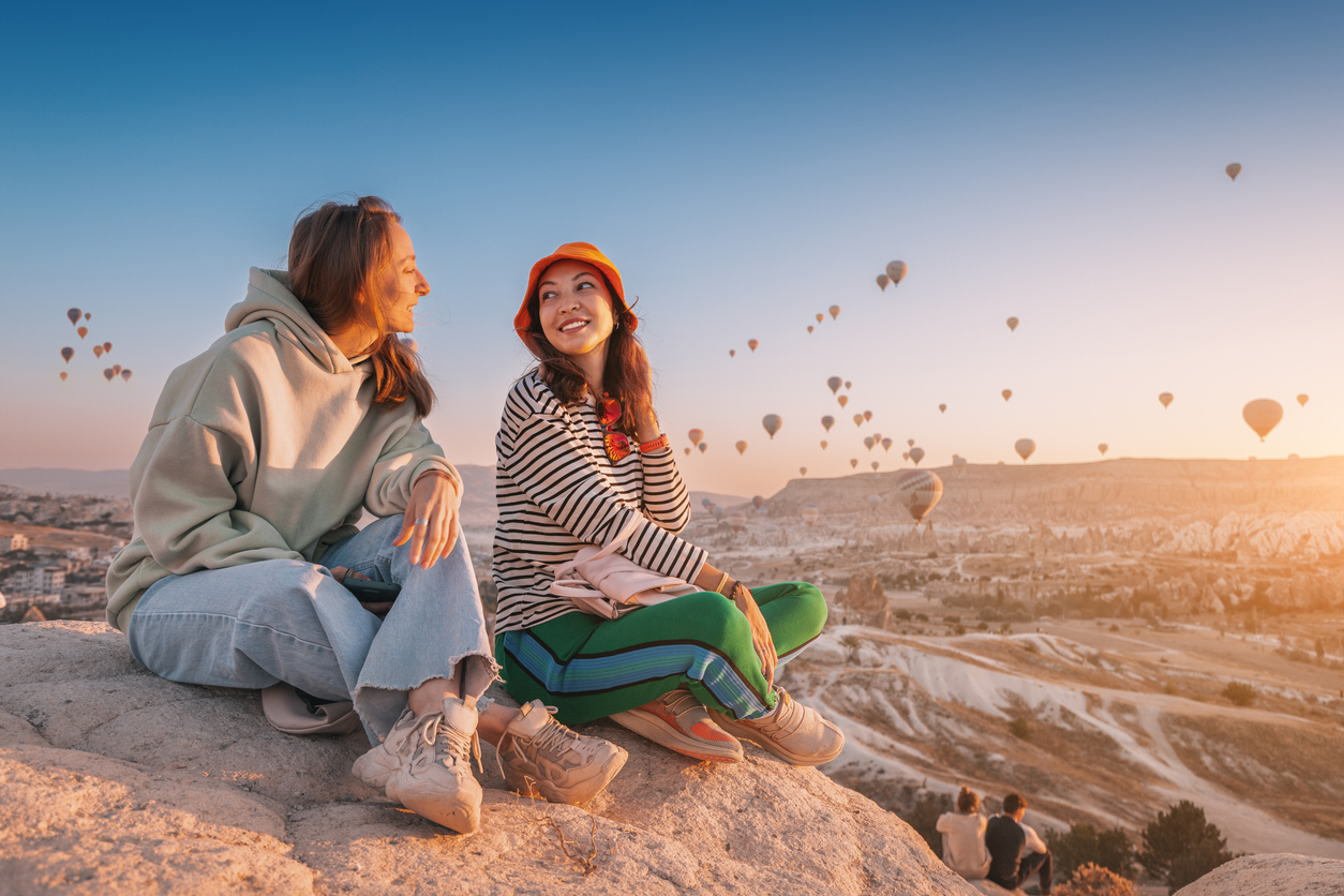 Enjoying the hot air balloons of Cappadocia