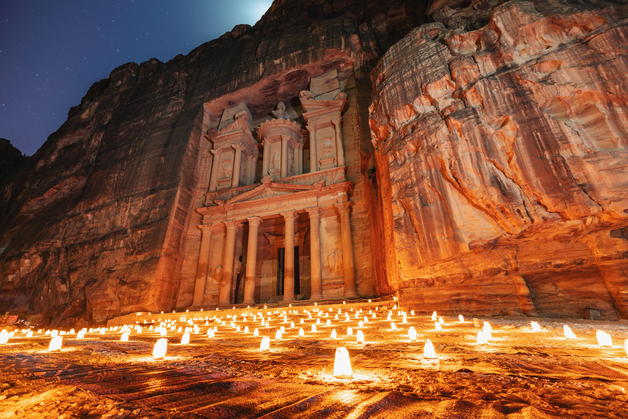 Petra by night