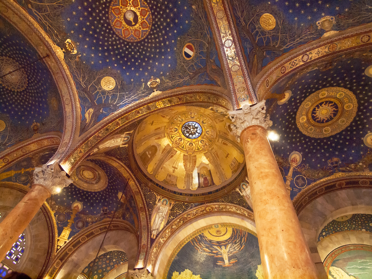 The arches in Gethsemane church